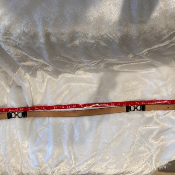 Salvatore Ferragamo Ladies Belt with Metal Logo Inserts
